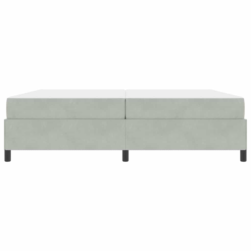 vidaXL Σκελετός Κρεβατιού Ανοιχτό γκρι 200 x 200 cm ύφασμα