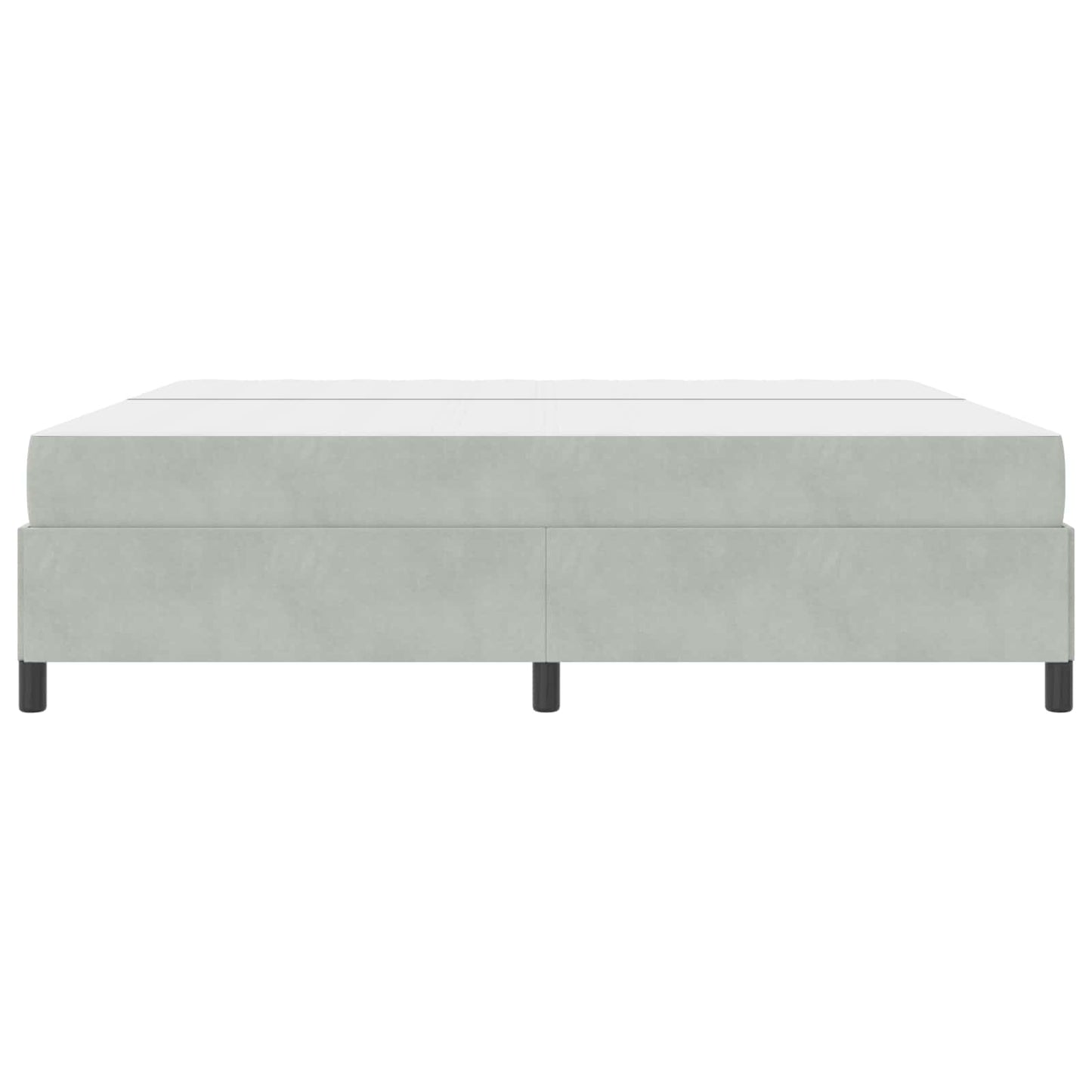 vidaXL Σκελετός Κρεβατιού Ανοιχτό γκρι 200 x 200 cm ύφασμα