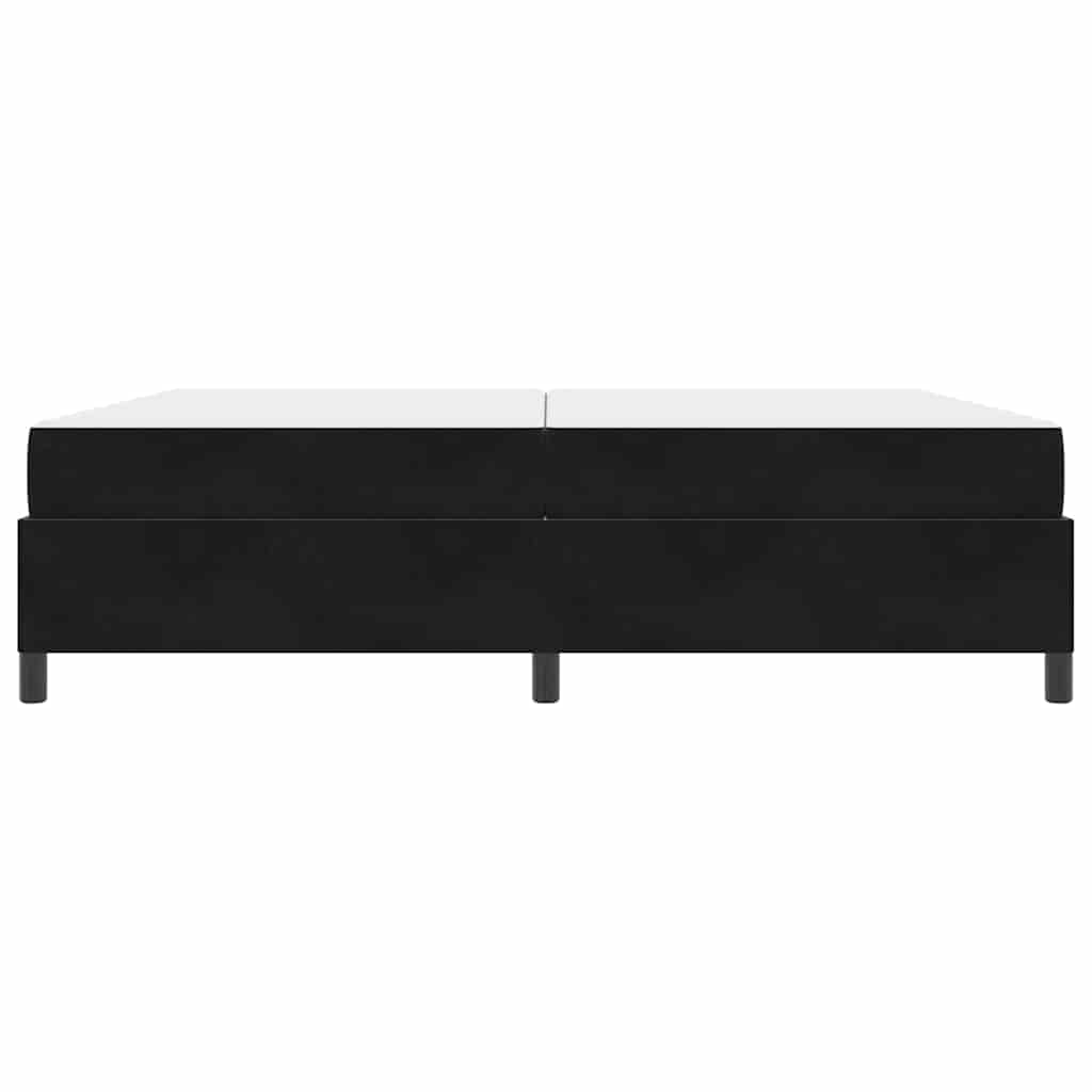 vidaXL Σκελετός Κρεβατιού με στρώμα Μαύρο 200 x 200 cm ύφασμα