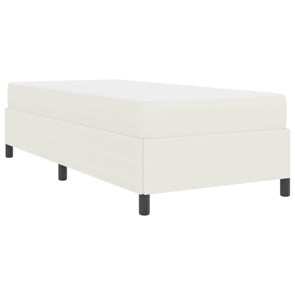 vidaXL Σκελετός Κρεβατιού με στρώμα Κρεμ 90 x 190 cm ύφασμα