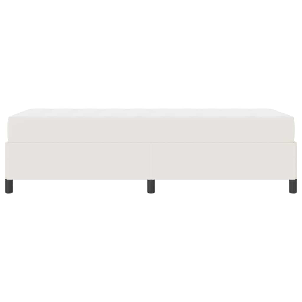 vidaXL Σκελετός Κρεβατιού με στρώμα Κρεμ 90 x 190 cm ύφασμα