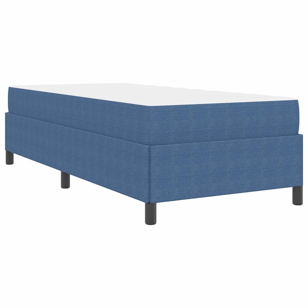 vidaXL Σκελετός Κρεβατιού με στρώμα Μπλε 90 x 190 cm ύφασμα