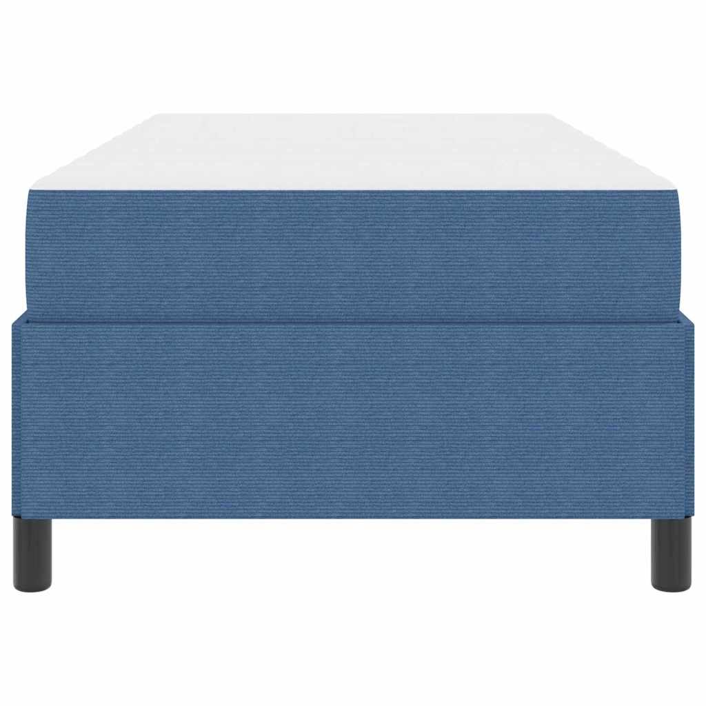 vidaXL Σκελετός Κρεβατιού με στρώμα Μπλε 90 x 190 cm ύφασμα