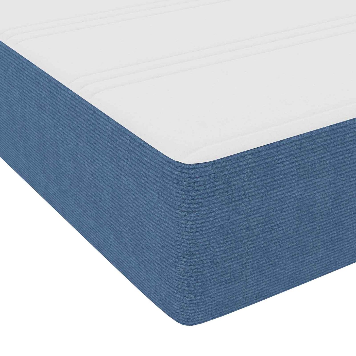 vidaXL Σκελετός Κρεβατιού με στρώμα Μπλε 120 x 200 cm ύφασμα