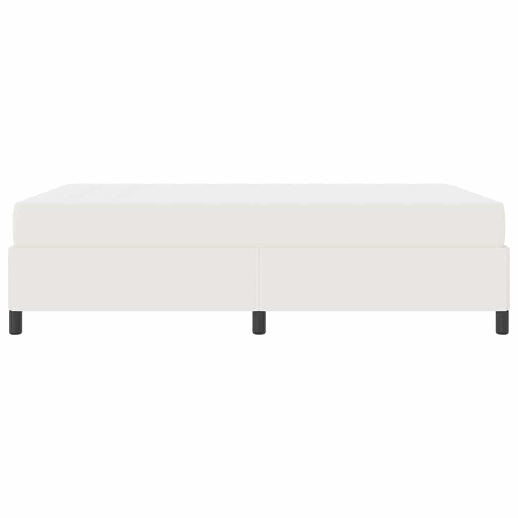 vidaXL Σκελετός Κρεβατιού με στρώμα Κρεμ 140 x 190 cm ύφασμα
