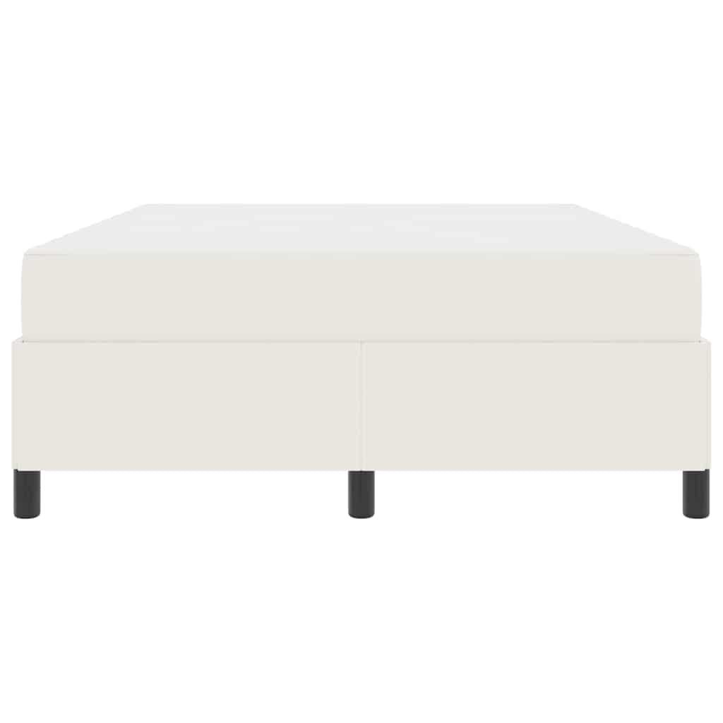 vidaXL Σκελετός Κρεβατιού με στρώμα Κρεμ 140 x 200 cm ύφασμα