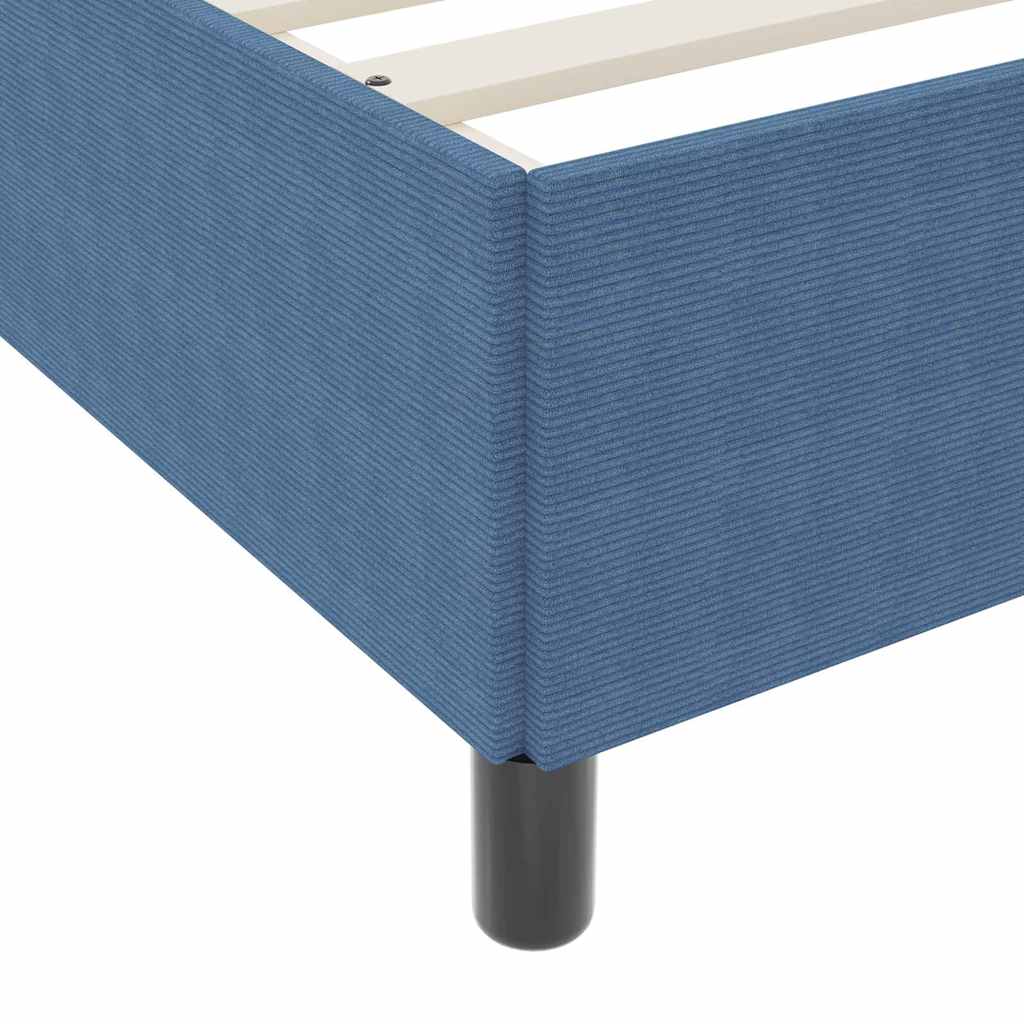 vidaXL Σκελετός Κρεβατιού με στρώμα Μπλε 140 x 200 cm ύφασμα