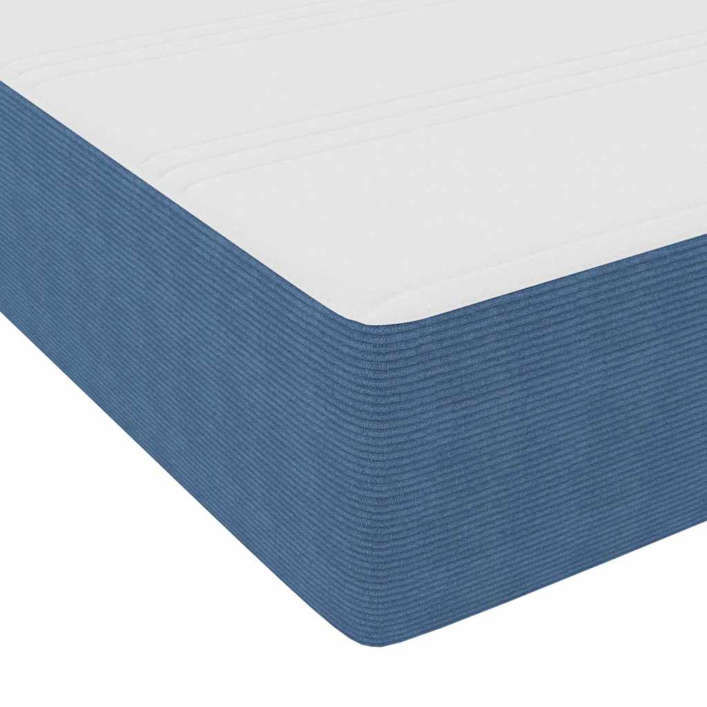 vidaXL Σκελετός Κρεβατιού με στρώμα Μπλε 140 x 200 cm ύφασμα