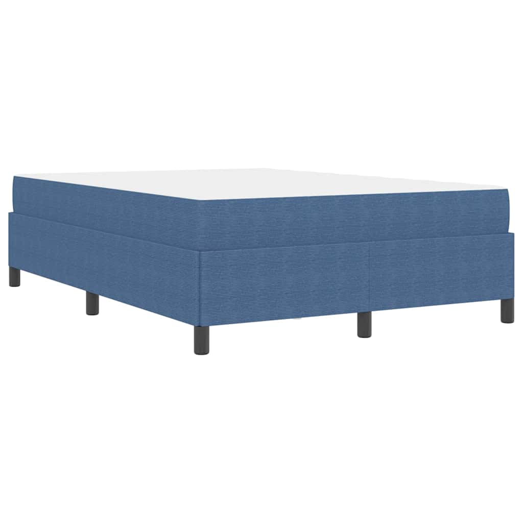 vidaXL Σκελετός Κρεβατιού με στρώμα Μπλε 140 x 200 cm ύφασμα