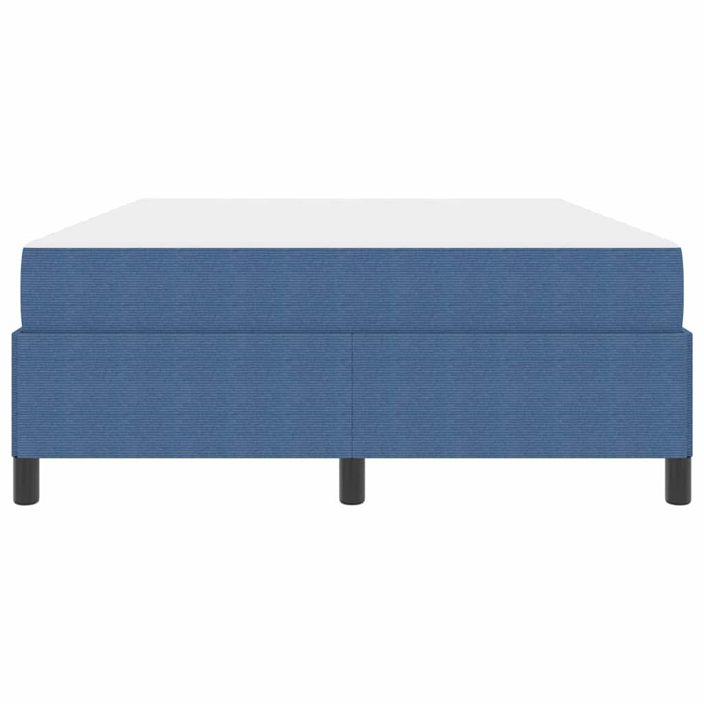 vidaXL Σκελετός Κρεβατιού με στρώμα Μπλε 140 x 200 cm ύφασμα