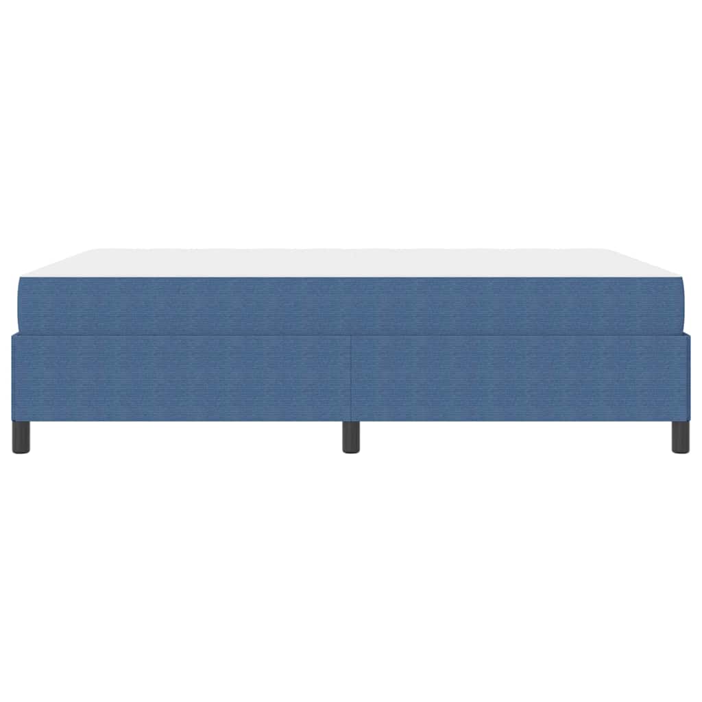 vidaXL Σκελετός Κρεβατιού με στρώμα Μπλε 140 x 200 cm ύφασμα