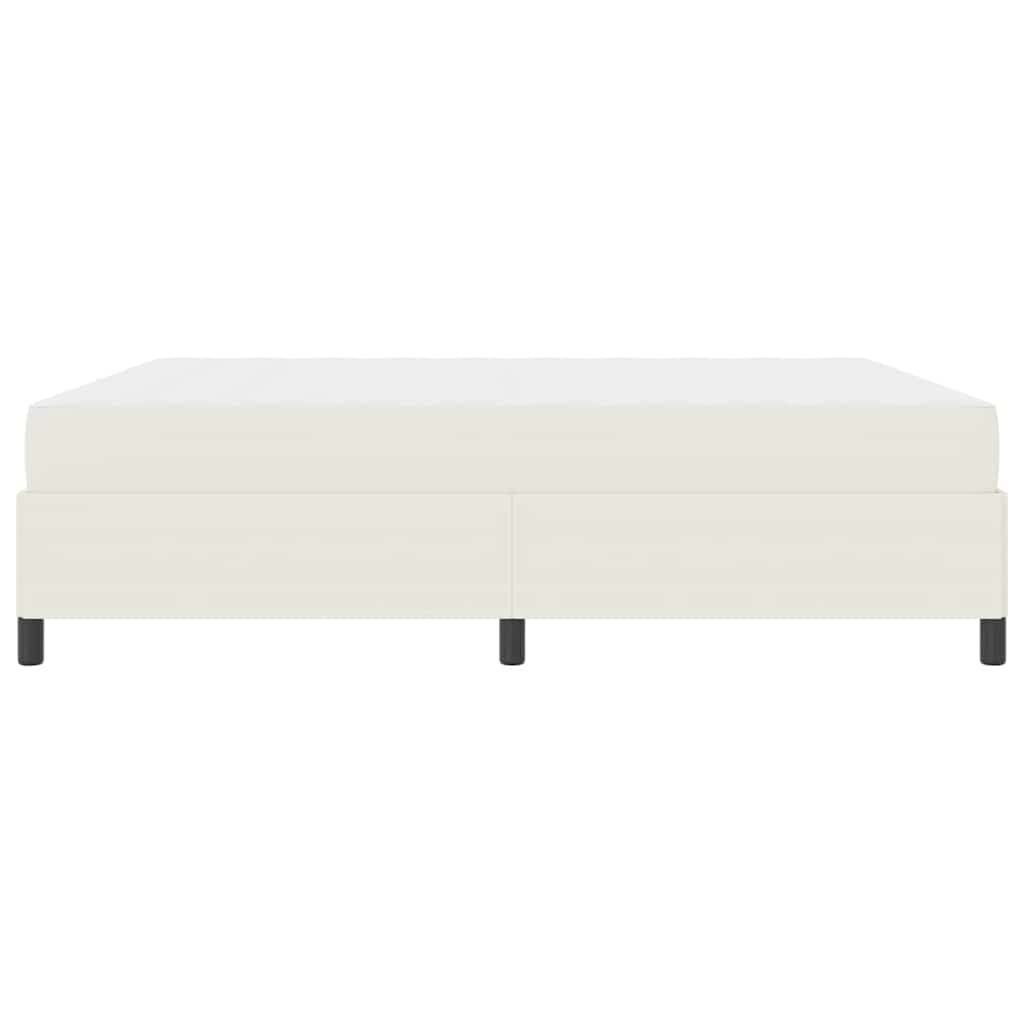 vidaXL Σκελετός Κρεβατιού με στρώμα Κρεμ 180 x 200 cm ύφασμα
