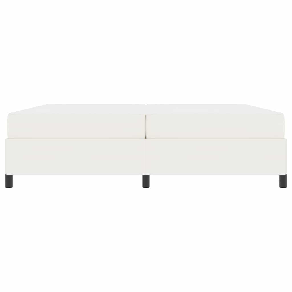 vidaXL Σκελετός Κρεβατιού με στρώμα Κρεμ 200 x 200 cm ύφασμα