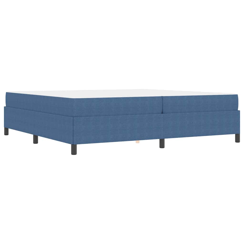 vidaXL Σκελετός Κρεβατιού με στρώμα Μπλε 200 x 200 cm ύφασμα