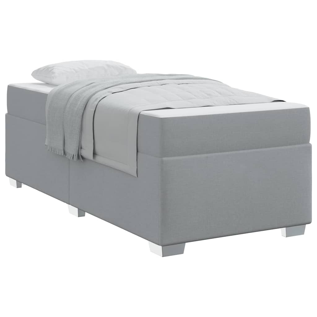 vidaXL Σκελετός Κρεβατιού Ανοιχτό γκρι 80 x 200 cm ύφασμα