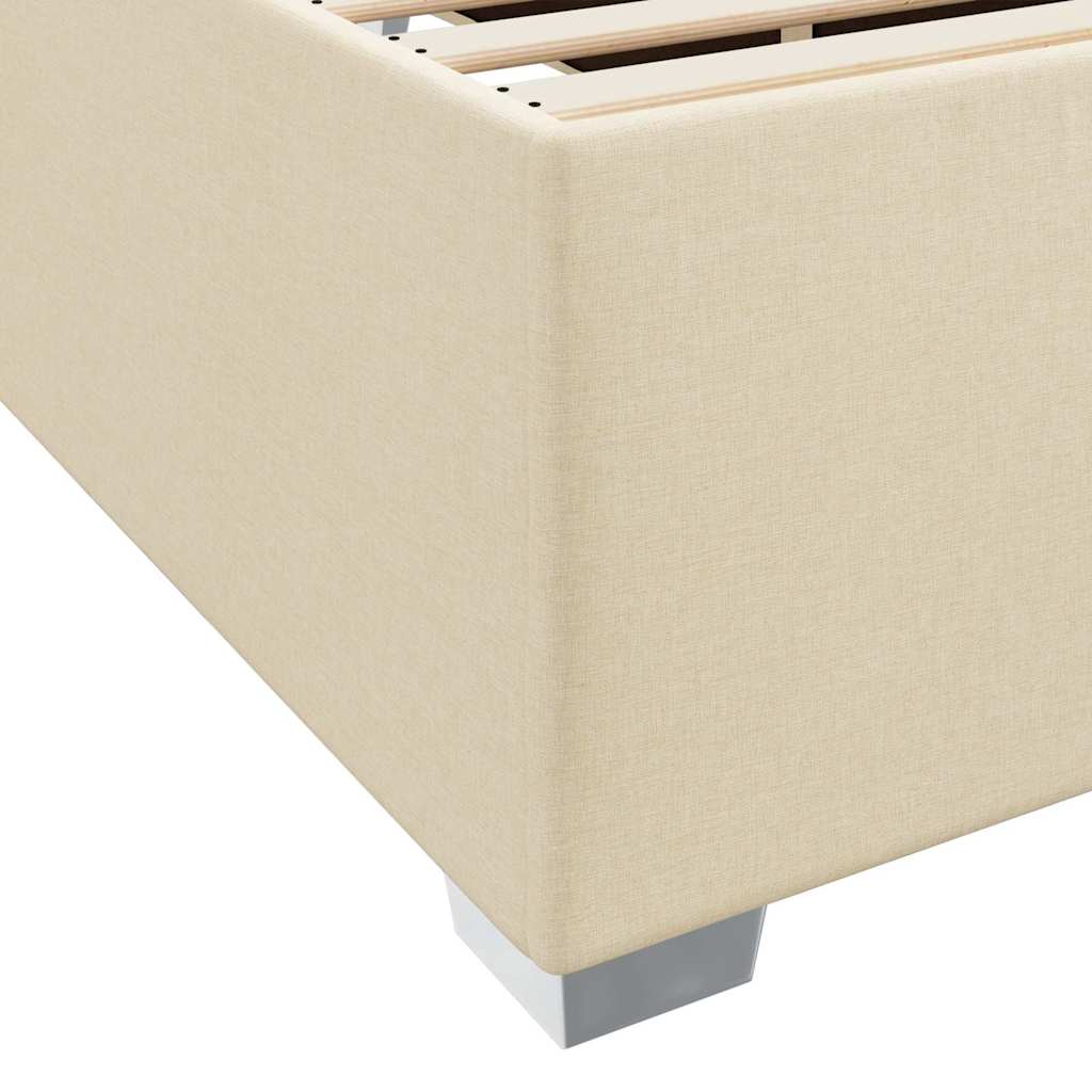 vidaXL Σκελετός Κρεβατιού με στρώμα Κρεμ 80 x 200 cm ύφασμα