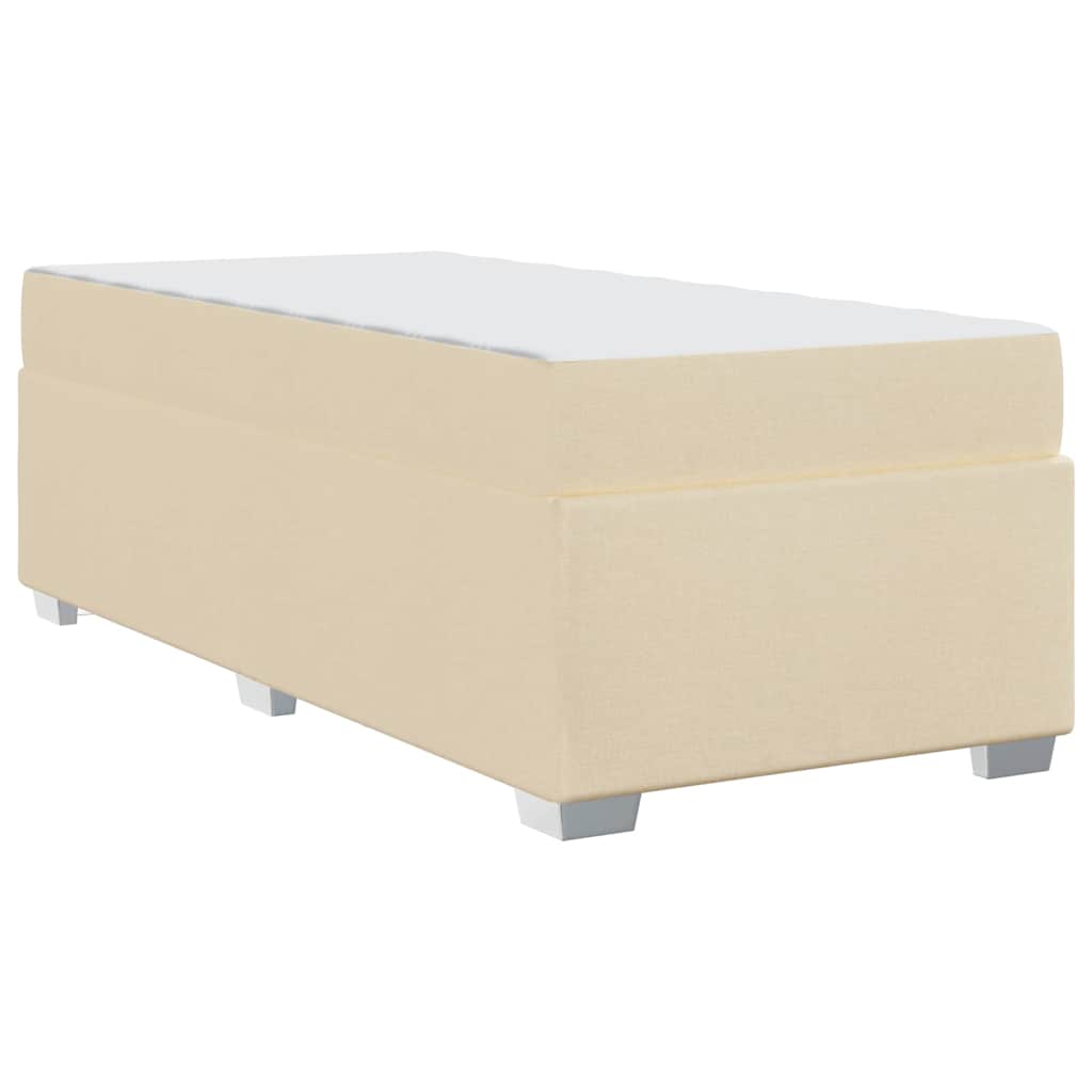 vidaXL Σκελετός Κρεβατιού με στρώμα Κρεμ 80 x 200 cm ύφασμα