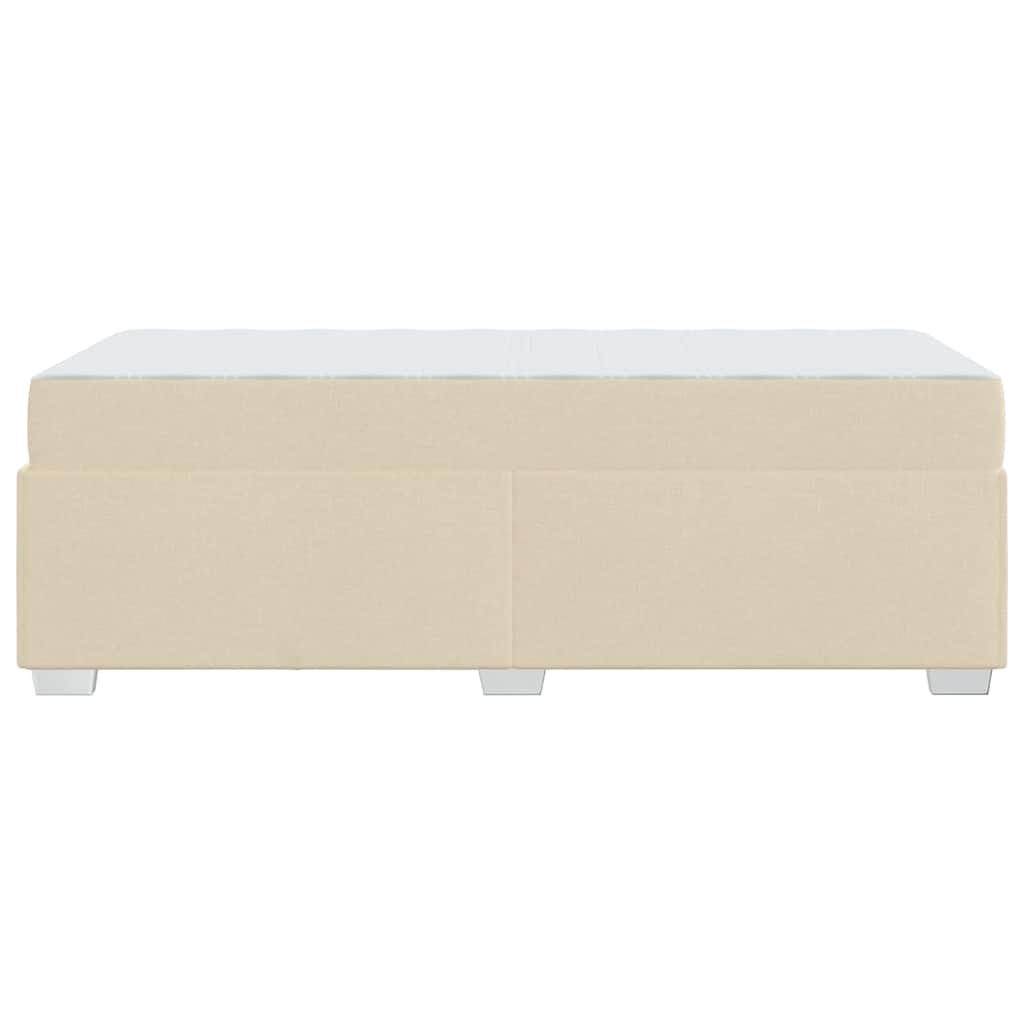vidaXL Σκελετός Κρεβατιού με στρώμα Κρεμ 80 x 200 cm ύφασμα