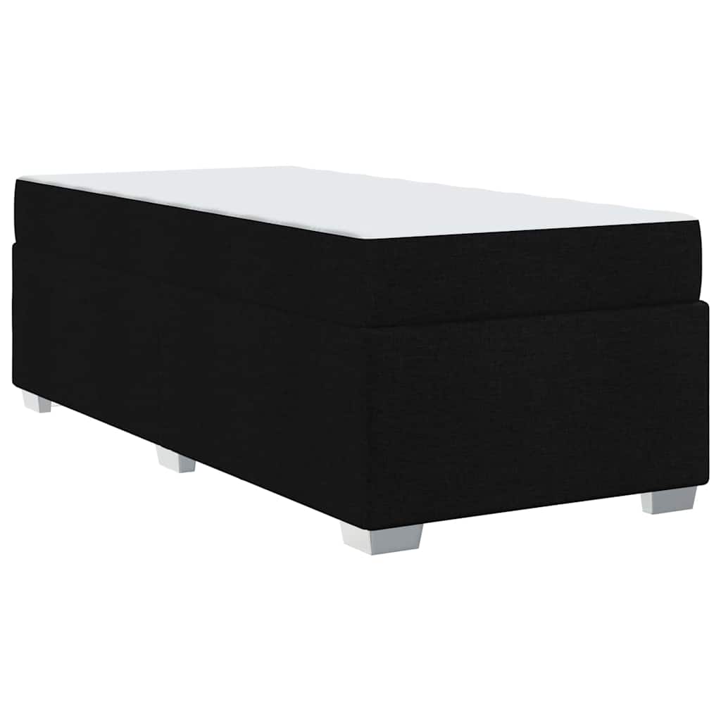vidaXL Σκελετός Κρεβατιού με στρώμα Μαύρο 90 x 190 cm ύφασμα