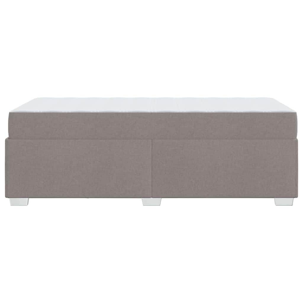 vidaXL Σκελετός Κρεβατιού με στρώμα Taupe 90 x 190 cm ύφασμα