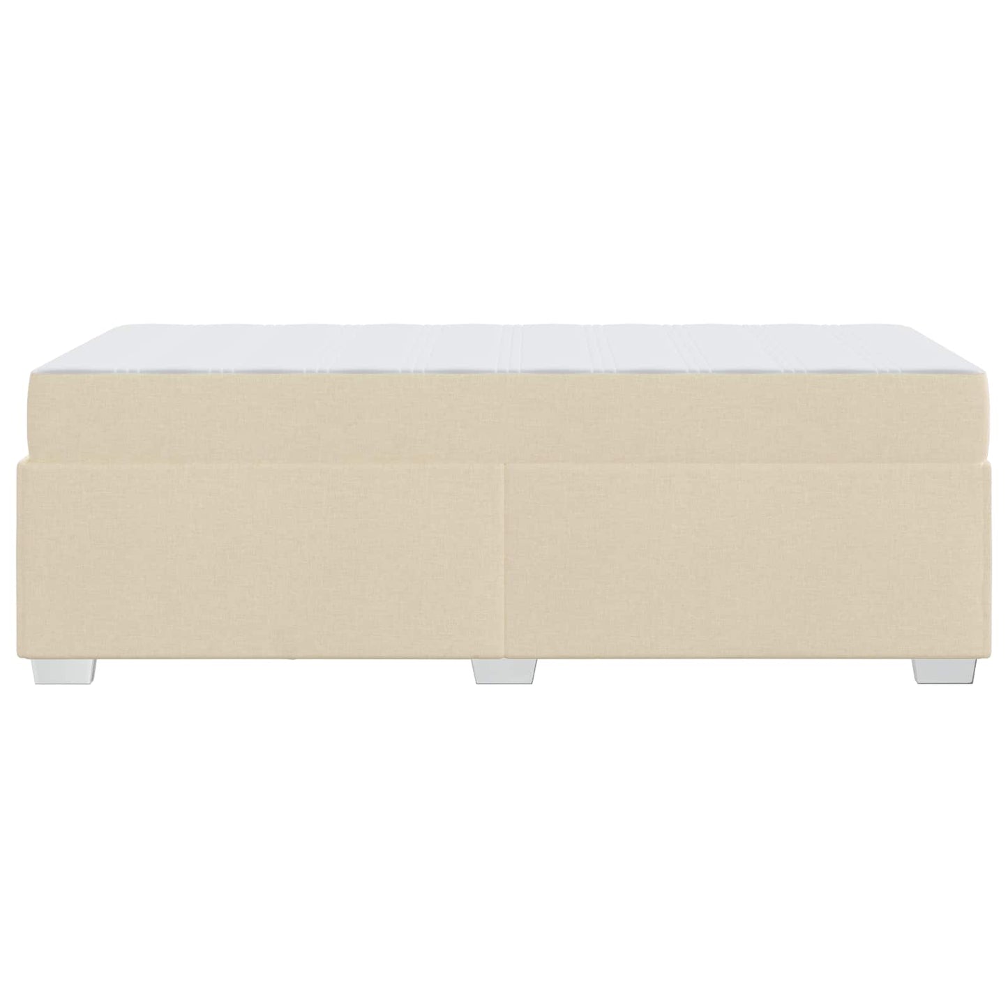 vidaXL Σκελετός Κρεβατιού με στρώμα Κρεμ 90 x 190 cm ύφασμα
