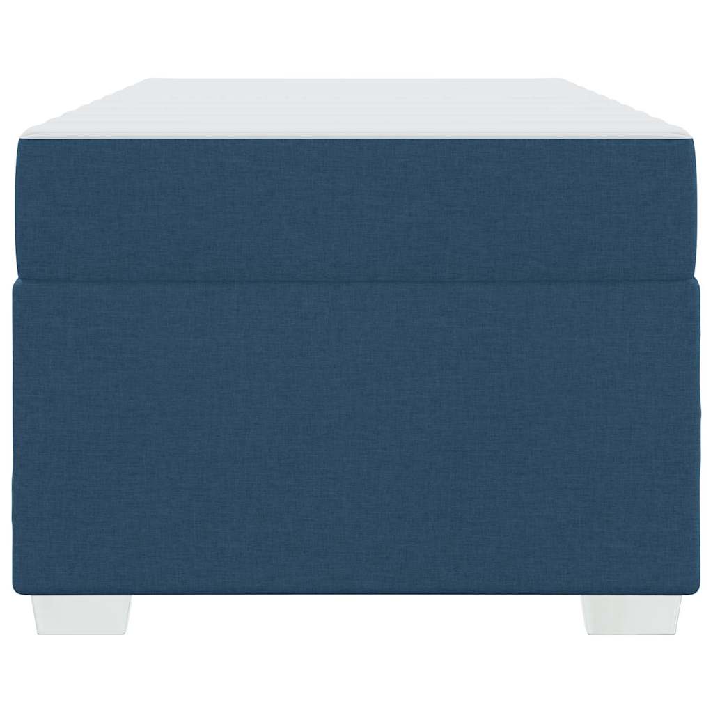 vidaXL Σκελετός Κρεβατιού με στρώμα Μπλε 90 x 190 cm ύφασμα