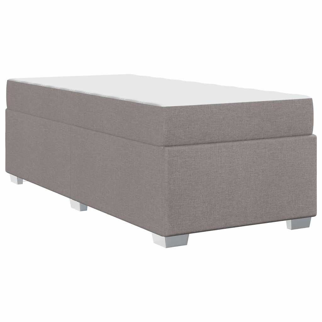 vidaXL Σκελετός Κρεβατιού με στρώμα Taupe 90 x 200 cm ύφασμα
