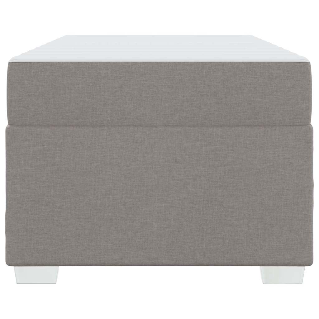 vidaXL Σκελετός Κρεβατιού με στρώμα Taupe 90 x 200 cm ύφασμα