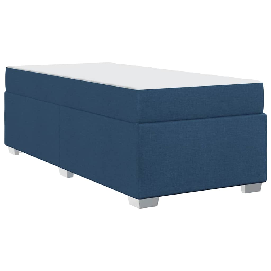 vidaXL Σκελετός Κρεβατιού με στρώμα Μπλε 90 x 200 cm ύφασμα