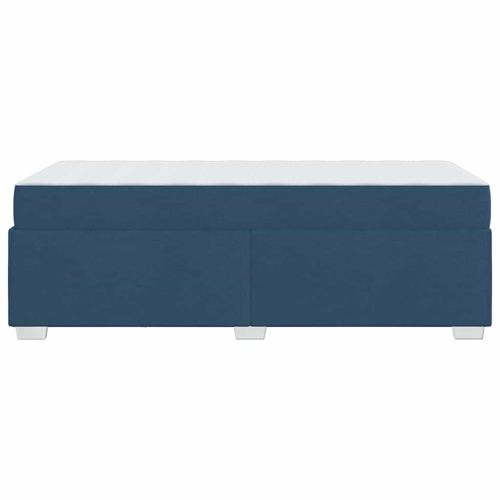 vidaXL Σκελετός Κρεβατιού με στρώμα Μπλε 90 x 200 cm ύφασμα