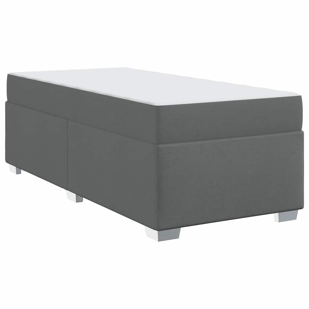 vidaXL Σκελετός Κρεβατιού Σκούρο γκρι 100 x 200 cm ύφασμα