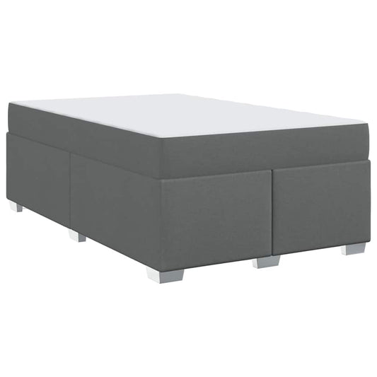 vidaXL Σκελετός Κρεβατιού Σκούρο γκρι 120 x 190 cm ύφασμα