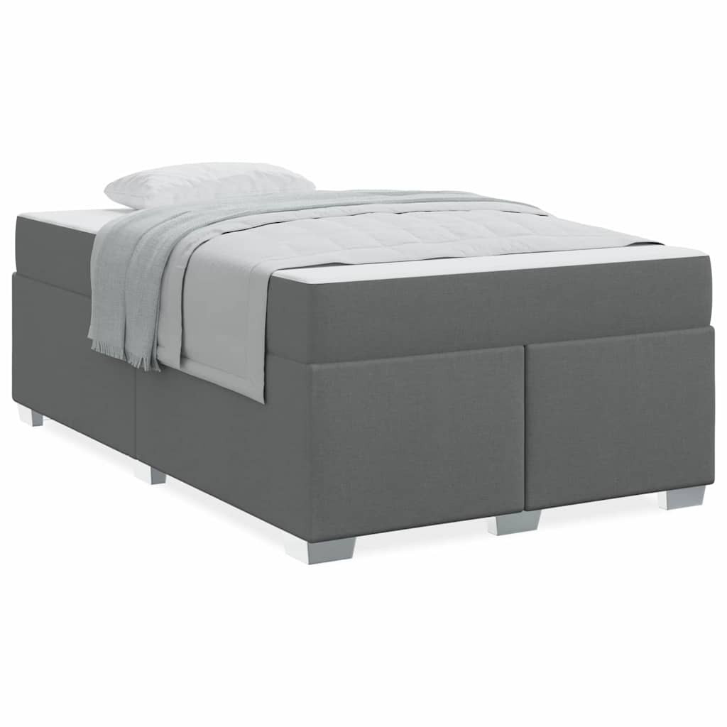 vidaXL Σκελετός Κρεβατιού Σκούρο γκρι 120 x 190 cm ύφασμα