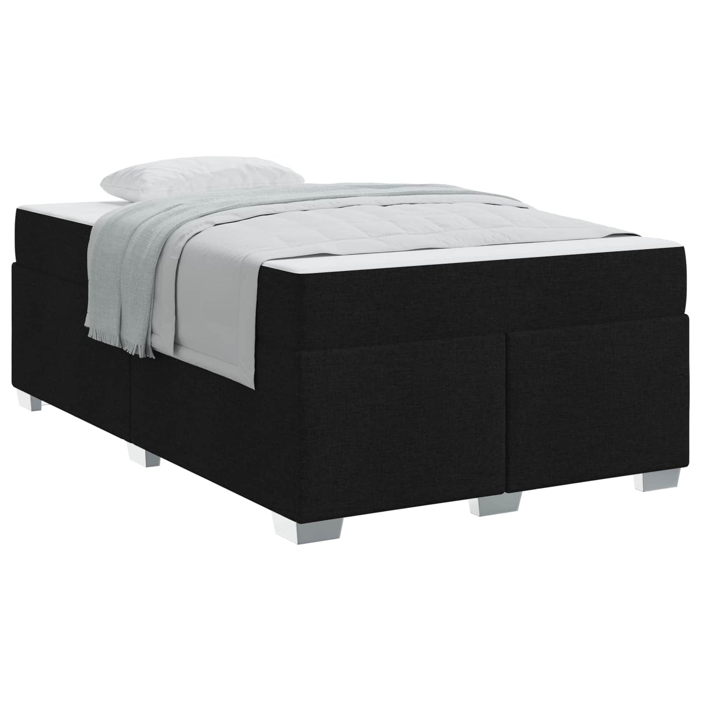 vidaXL Σκελετός Κρεβατιού με στρώμα Μαύρο 120 x 190 cm ύφασμα