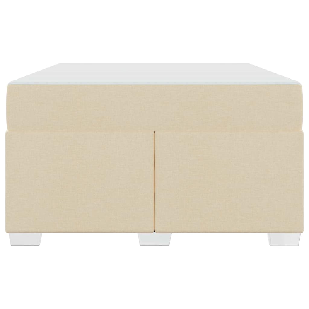 vidaXL Σκελετός Κρεβατιού με στρώμα Κρεμ 120 x 190 cm ύφασμα