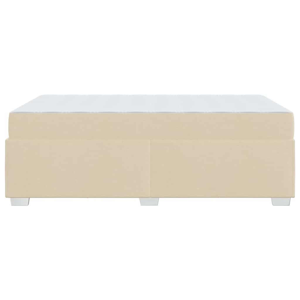 vidaXL Σκελετός Κρεβατιού με στρώμα Κρεμ 120 x 190 cm ύφασμα