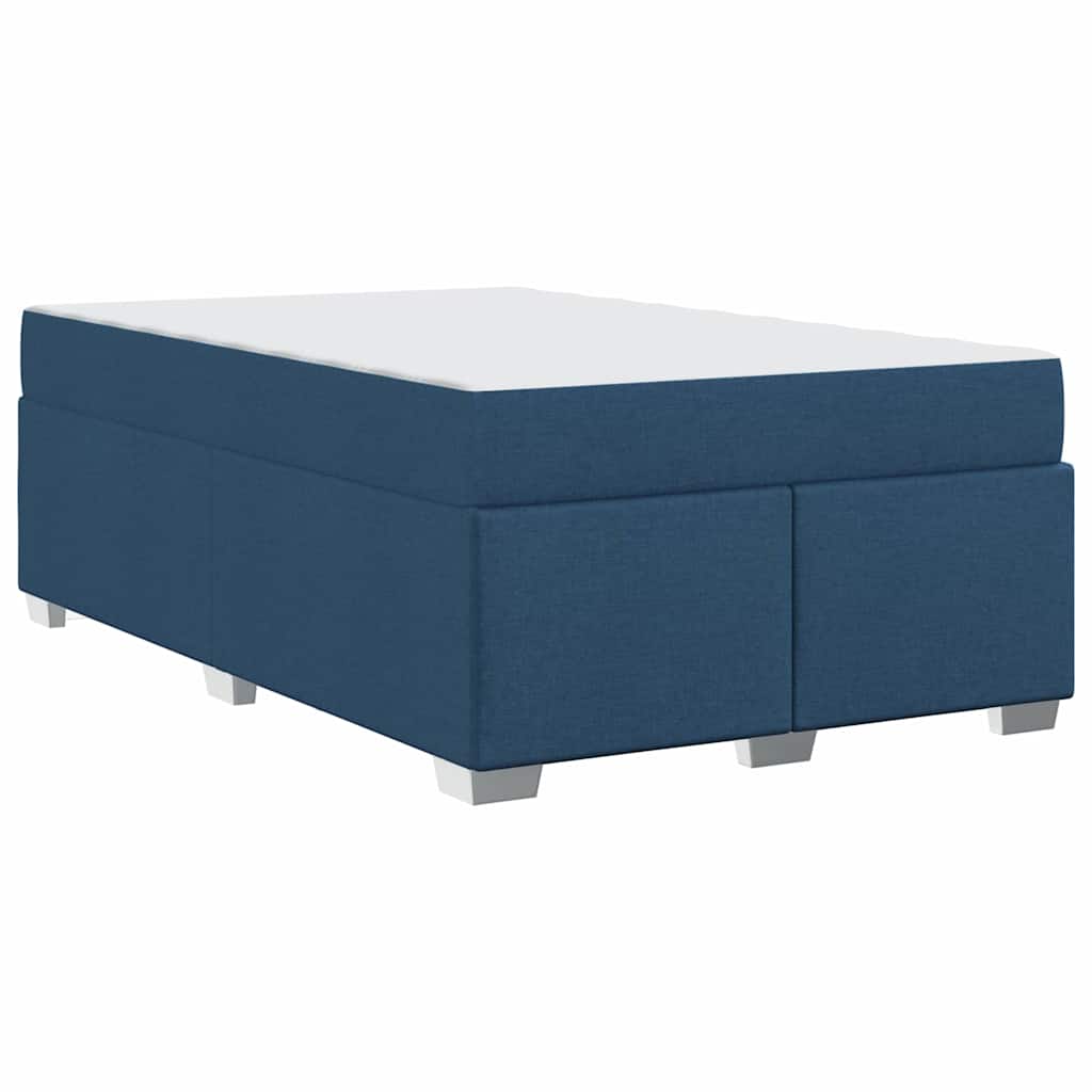 vidaXL Σκελετός Κρεβατιού με στρώμα Μπλε 120 x 190 cm ύφασμα