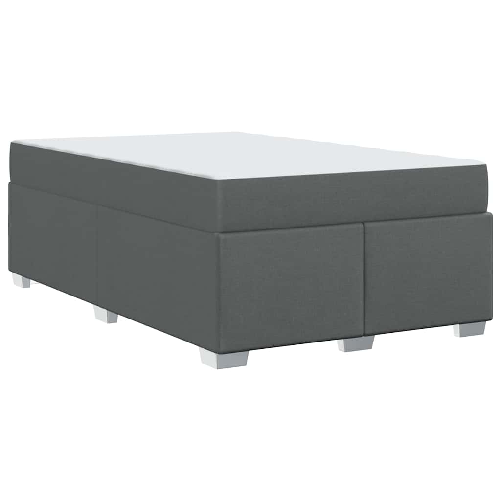 vidaXL Σκελετός Κρεβατιού Σκούρο γκρι 120 x 200 cm ύφασμα