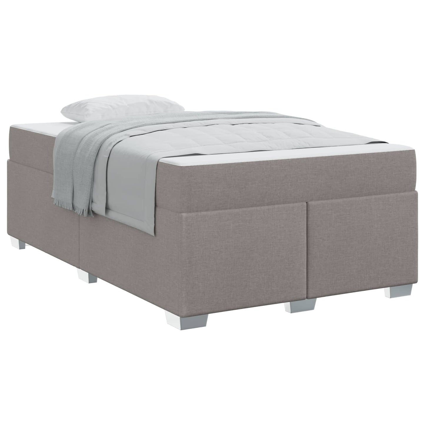 vidaXL Σκελετός Κρεβατιού με στρώμα Taupe 120 x 200 cm ύφασμα