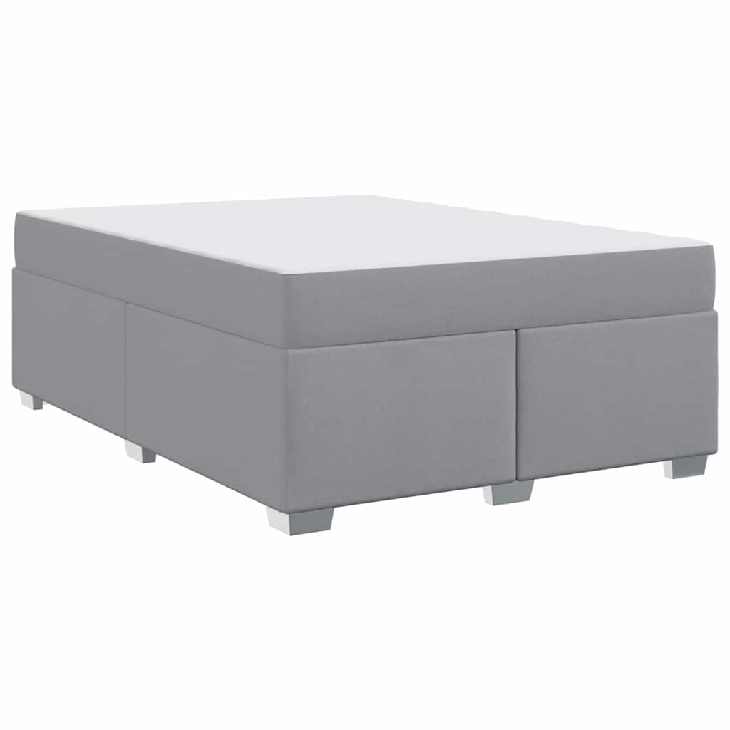 vidaXL Σκελετός Κρεβατιού Ανοιχτό γκρι 140 x 200 cm ύφασμα