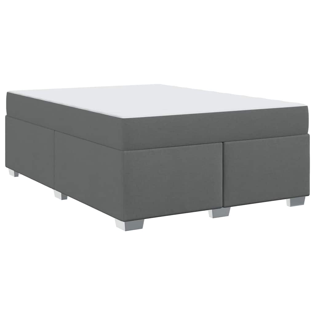 vidaXL Σκελετός Κρεβατιού Σκούρο γκρι 140 x 200 cm ύφασμα