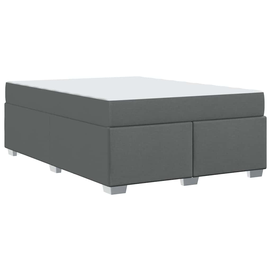 vidaXL Σκελετός Κρεβατιού Σκούρο γκρι 140 x 200 cm ύφασμα