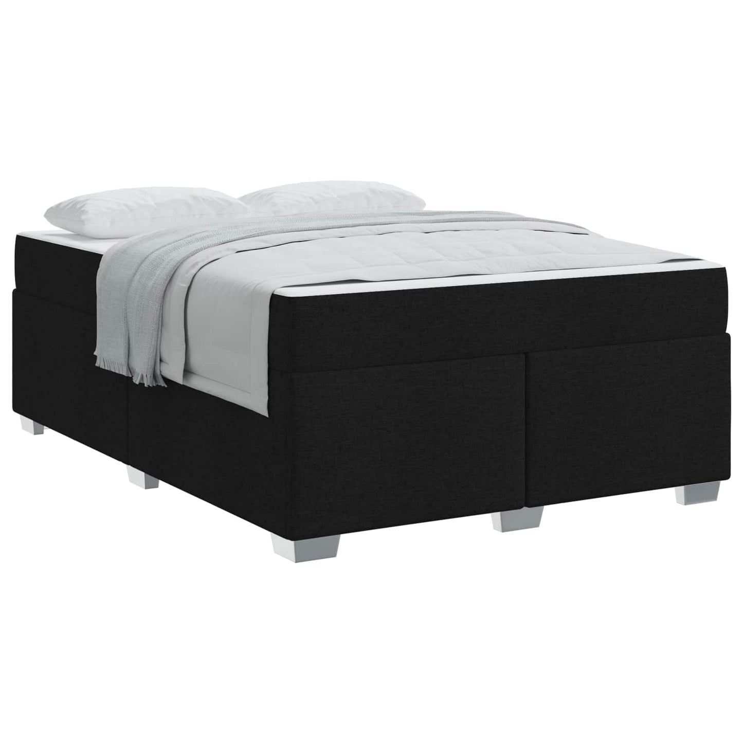 vidaXL Σκελετός Κρεβατιού Μαύρο 140 x 200 cm ύφασμα