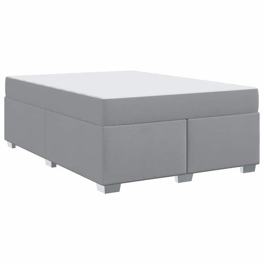 vidaXL Σκελετός Κρεβατιού Ανοιχτό γκρι 160 x 200 cm ύφασμα
