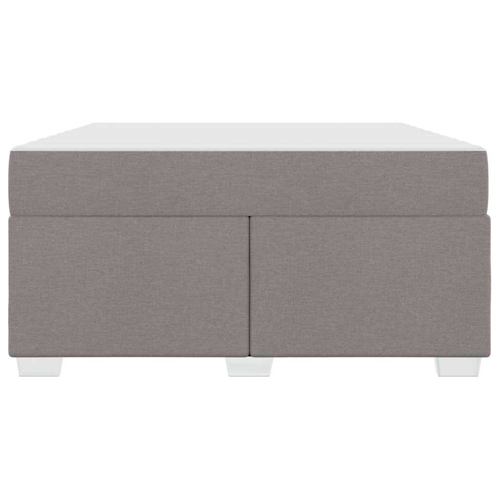 vidaXL Σκελετός Κρεβατιού με στρώμα Taupe 160 x 200 cm ύφασμα