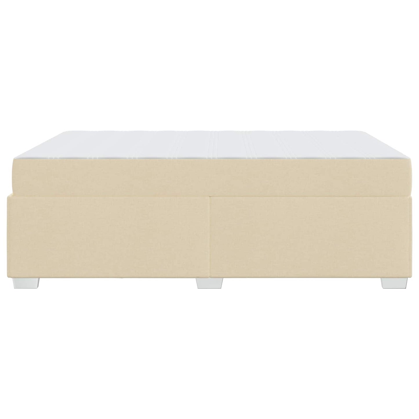 vidaXL Σκελετός Κρεβατιού με στρώμα Κρεμ 160 x 200 cm ύφασμα