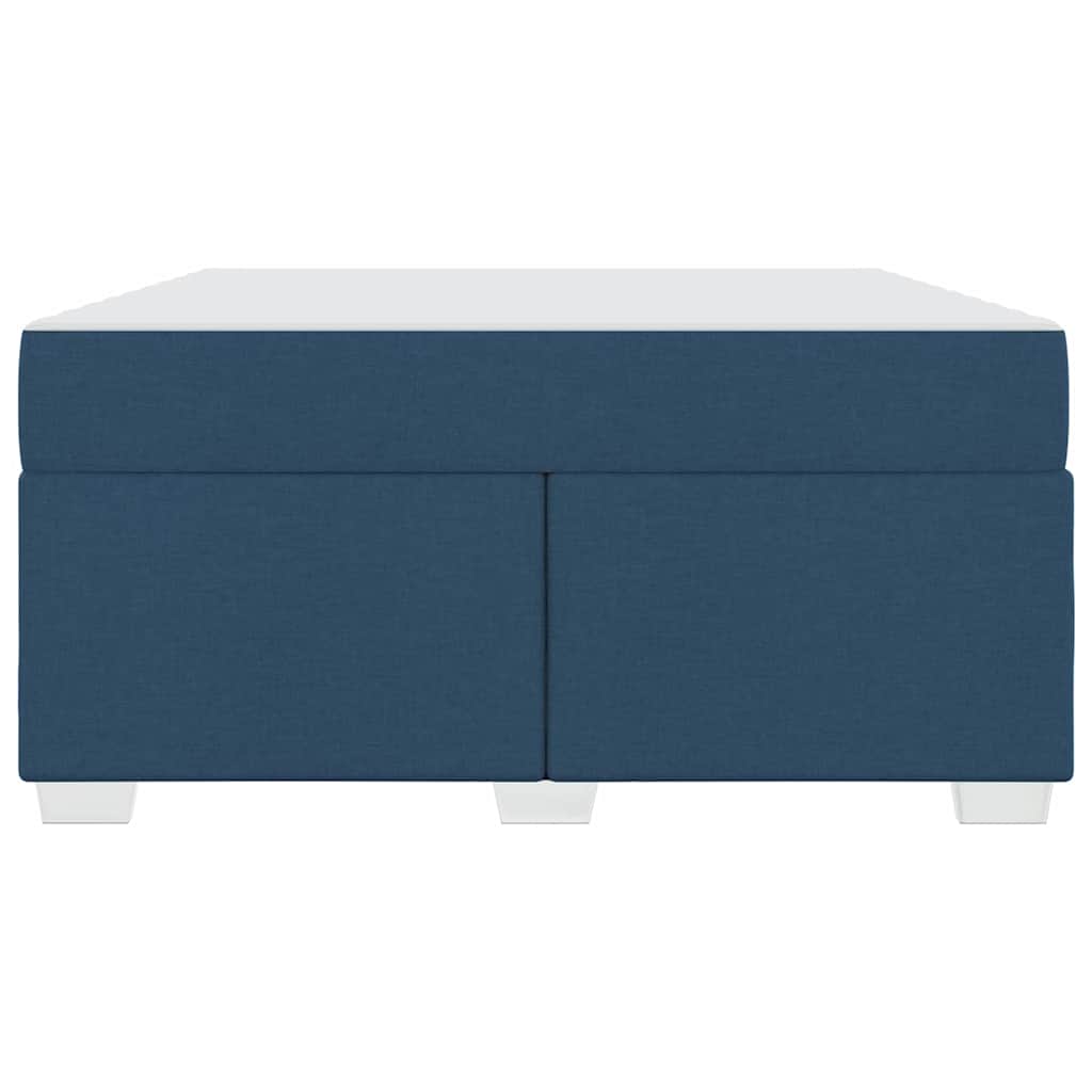 vidaXL Σκελετός Κρεβατιού με στρώμα Μπλε 160 x 200 cm ύφασμα