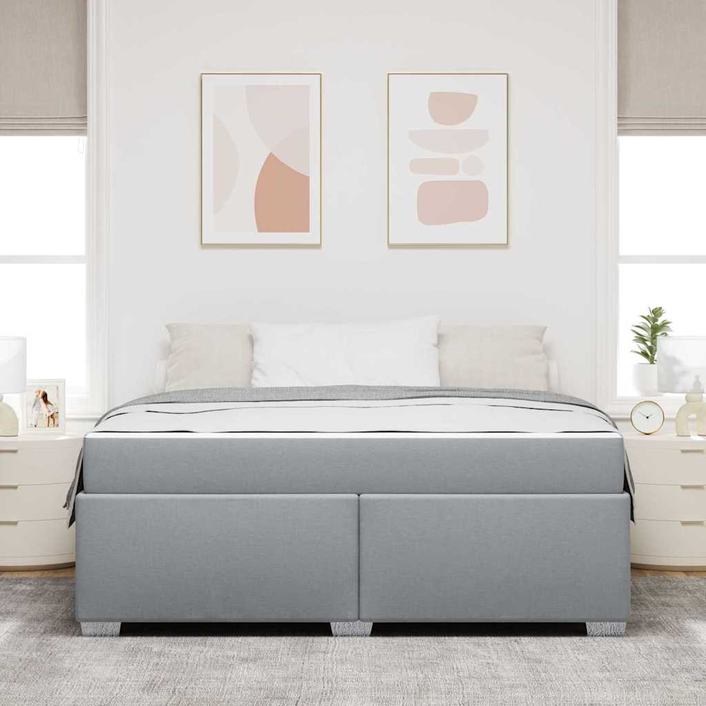 vidaXL Σκελετός Κρεβατιού Ανοιχτό γκρι 180 x 200 cm ύφασμα