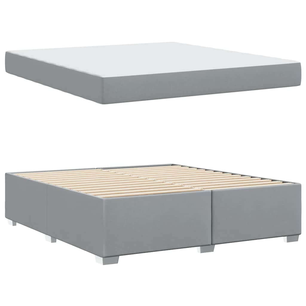 vidaXL Σκελετός Κρεβατιού Ανοιχτό γκρι 180 x 200 cm ύφασμα