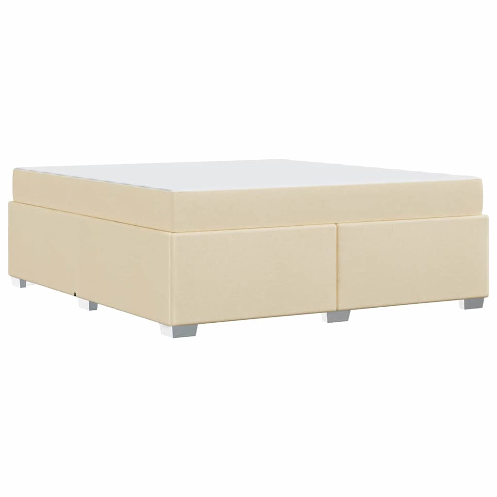 vidaXL Σκελετός Κρεβατιού με στρώμα Κρεμ 180 x 200 cm ύφασμα